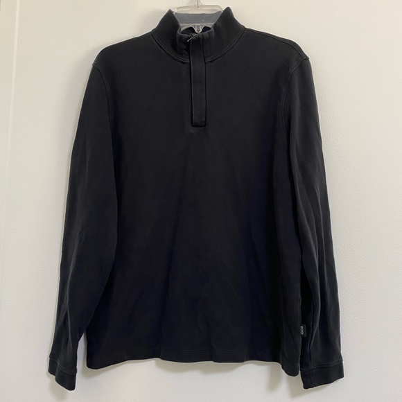 HUGO Boss Charcoal black  Long Sleeve Top - Picture 1 of 7